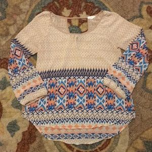 Multicolored patterned shirt